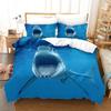 3D Shark Bedding Set Marine Animal Down Duvet Cover 2/3 Pieces Boys Teens Room Quilt Cover Luxury Soft Quick Drying Bed Cover