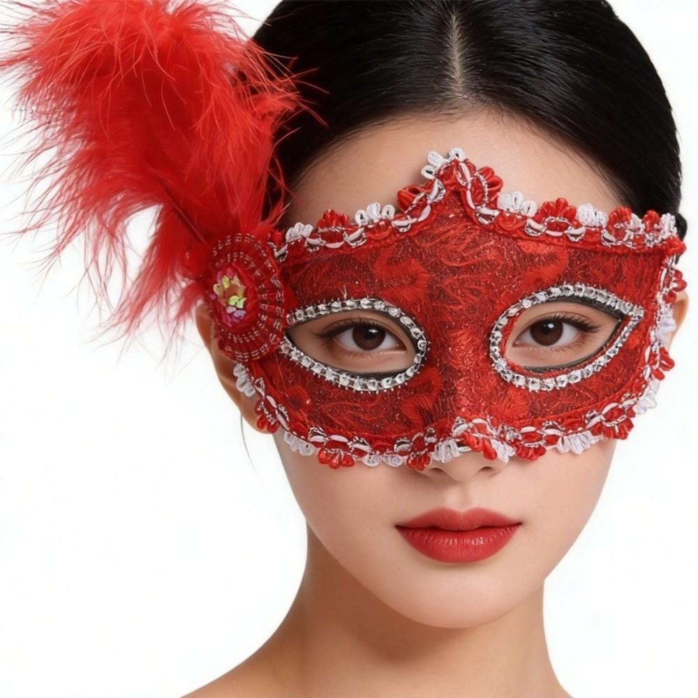 Lace Half-Face Mask Seductive Style Halloween Festival Party Mask Makeup Festival