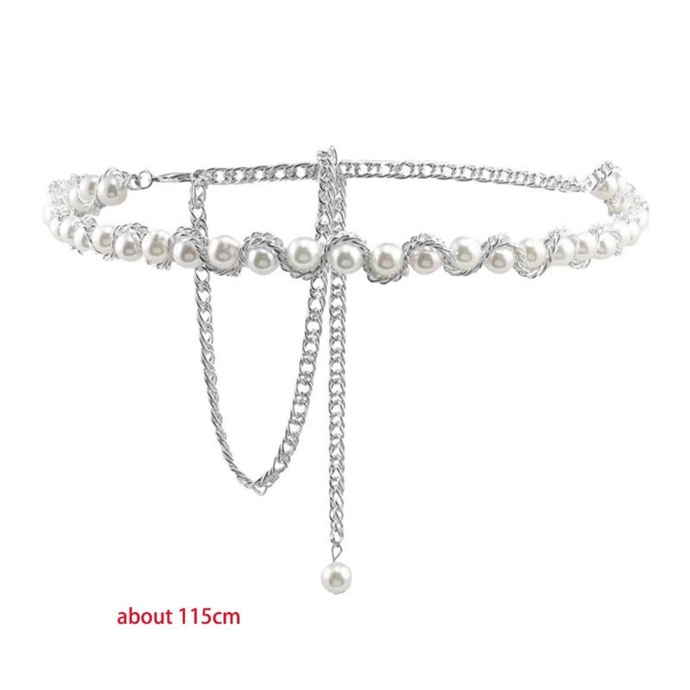 Waist Chain Design Pearl Waist Chain Pearl Decoration Body Chain Belt For Women