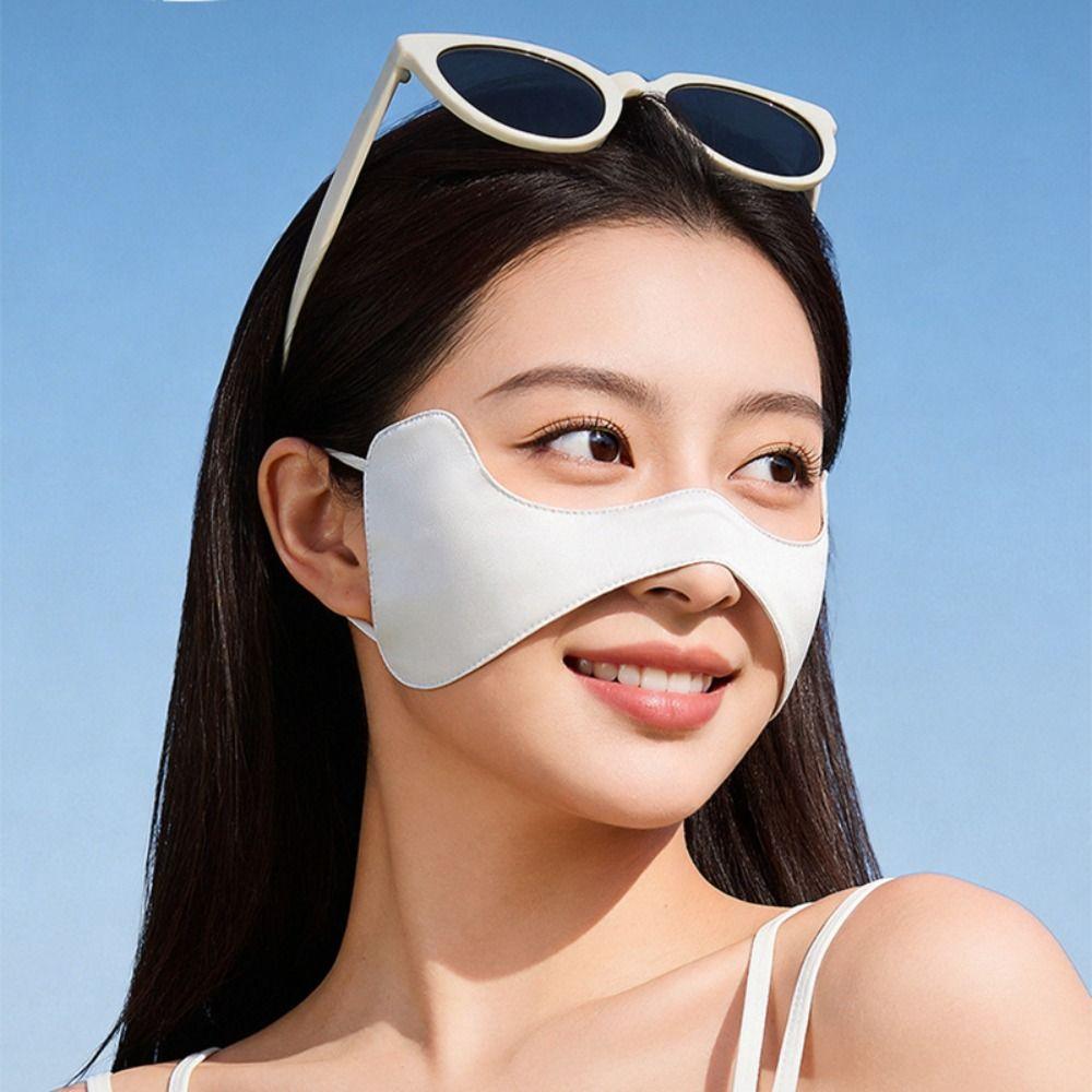 Thin Ice Silk Sunshade Mask Breathable Face Cover Elastic Face Gini Mask  Cycling