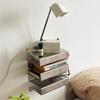 Modern Simplicity Household Use Stainless Steel Multiple Layers Bookshelf Wall-Mounted Type Creativity Decoration Storage Rack