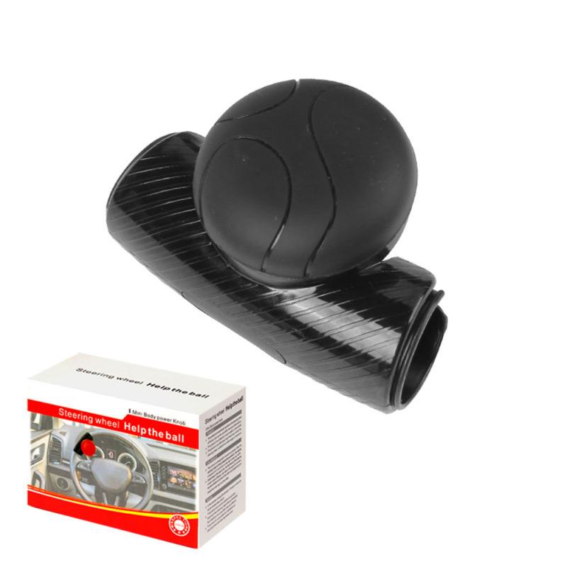 Gałka 360 stopni na kierownicę samochodową, wspomagacz kulkowy, antypoślizgowy, wspomaganie kierowania, przycisk skrętu
