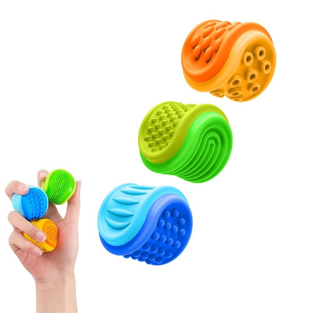 3 Pack Textured Surface Sensory Fidget Toys Double Sided Fidget Ball  Autism Support