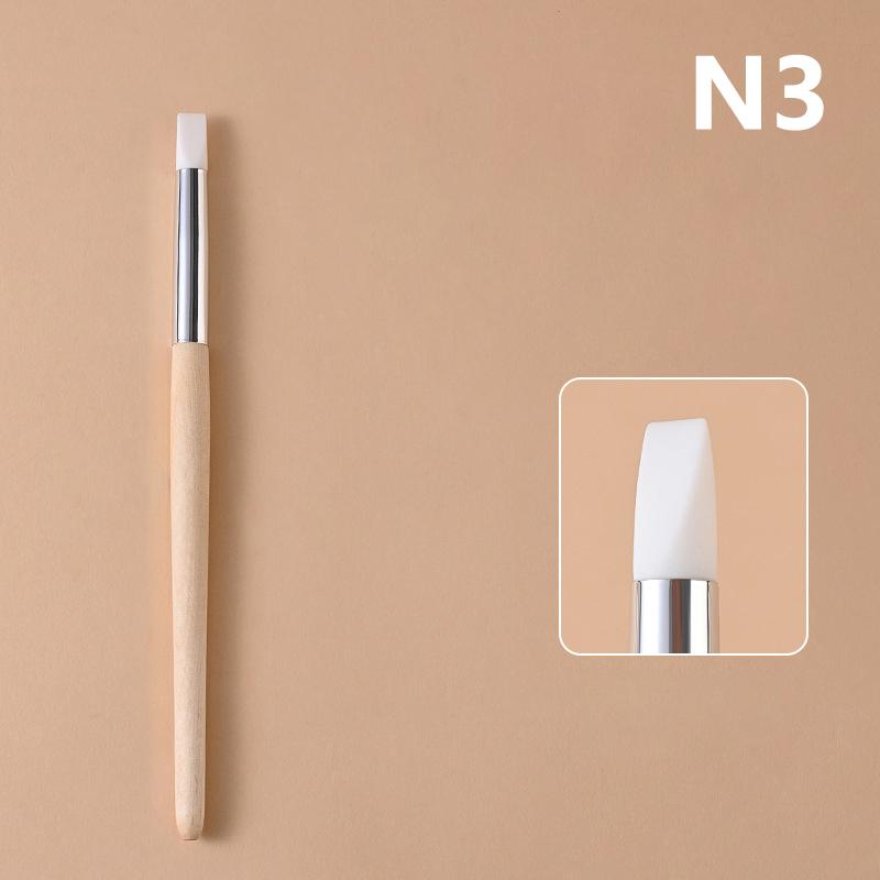 

1 шт. силиконовая кисть для дизайна ногтей, ручка для УФ-геля, кончик для 3D-изображения, инструмент для маникюра для точечной росписи as the picture