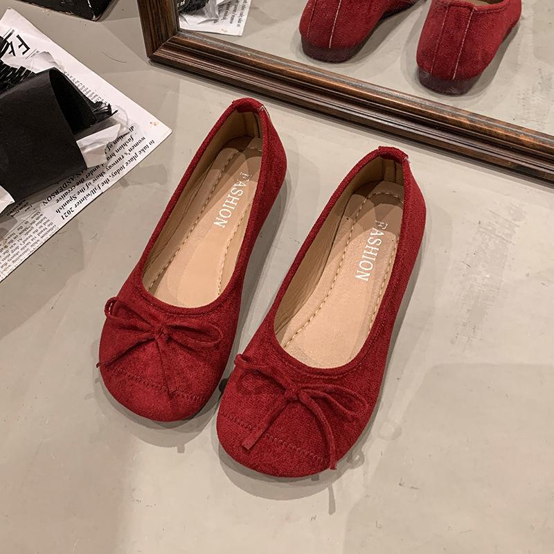 Fashion Women Flat Shoes Leopard Print 2025 Suede Fashion Shallow Bow Woman Shoe Candy Color Ladies Retro Casual Mary Jane Shoes Zapatos