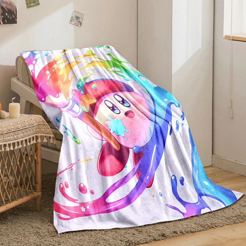 A cheerful character painting colorful, star-filled rainbow swirls. for all seasons blanket lunch break throw gift