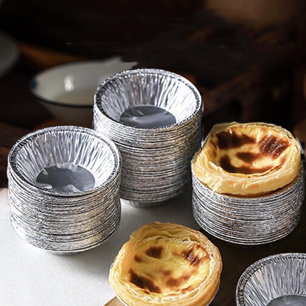100-1000Pcs Pan Pie Tin Reusable Aluminum Foil Baking Cup Tart Pan Cupcake Case Tar Cake Mold Baking Pan Baking Cup Kitchen Mold