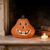 Halloween Light Up Pumpkin Decoration, Spooky Jack O Lantern Ornament for Window Display, Children Photo Prop for Party