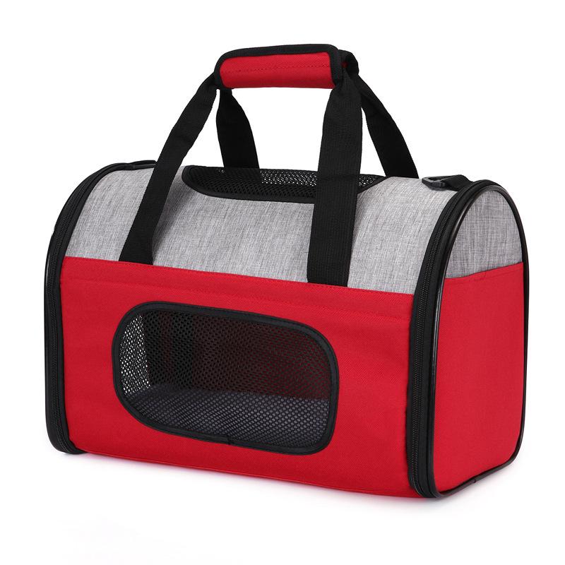 Outdoor Portable Folding Pet Travel Bag with Steel Wire Frame for Dogs and Cats
