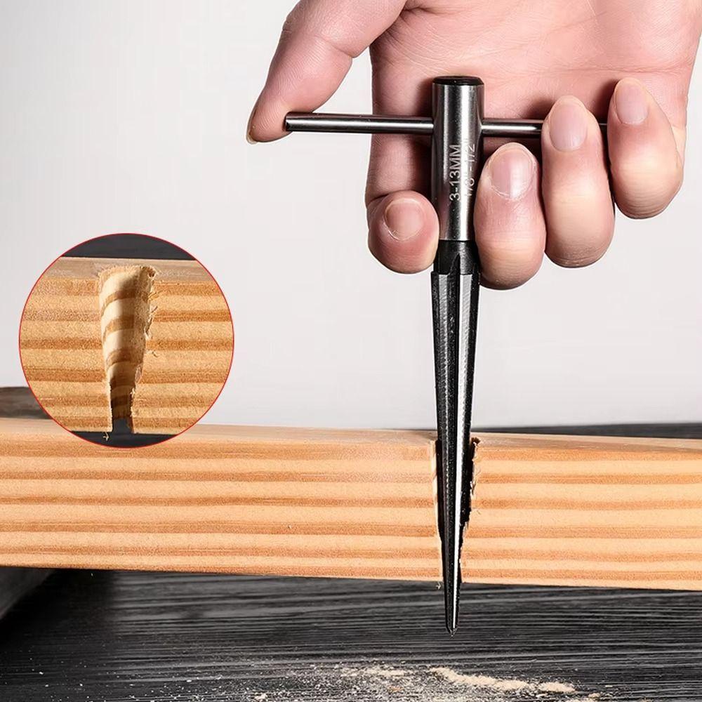 Chamfer Tapered Reamer Tool Carbon Steel Metal Hole Opener Taper Reamer Set  Hand Reamer Tool