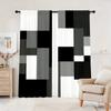 Room Darkening Geometric Blockout Curtains Polyester Drapes Living Home Decor Curtain Set Of 2 Modern Made With Rod Pocket Washable Ready