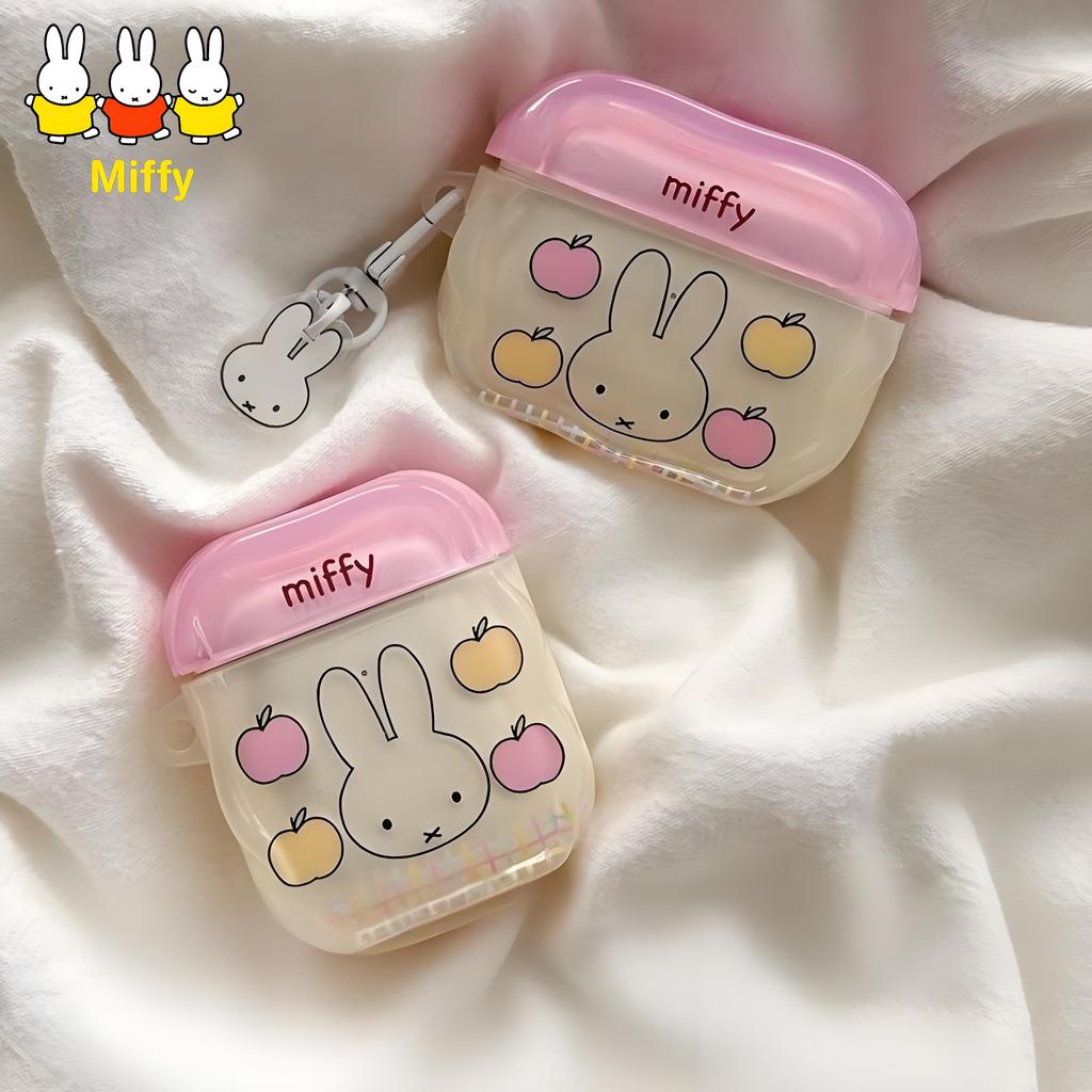 Kawaii Cute Miffy Rabbit Cartoon Ear Case Is Suitable for AirPods 4th Generation Protective Case AirPods Pro 2 Gift Toys