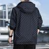 Spring and Autumn New Men's Casual Hooded Jacket Coat Solid Baseball Neck Zipper Windbreaker Coat Cycling Suit Versatile Coat