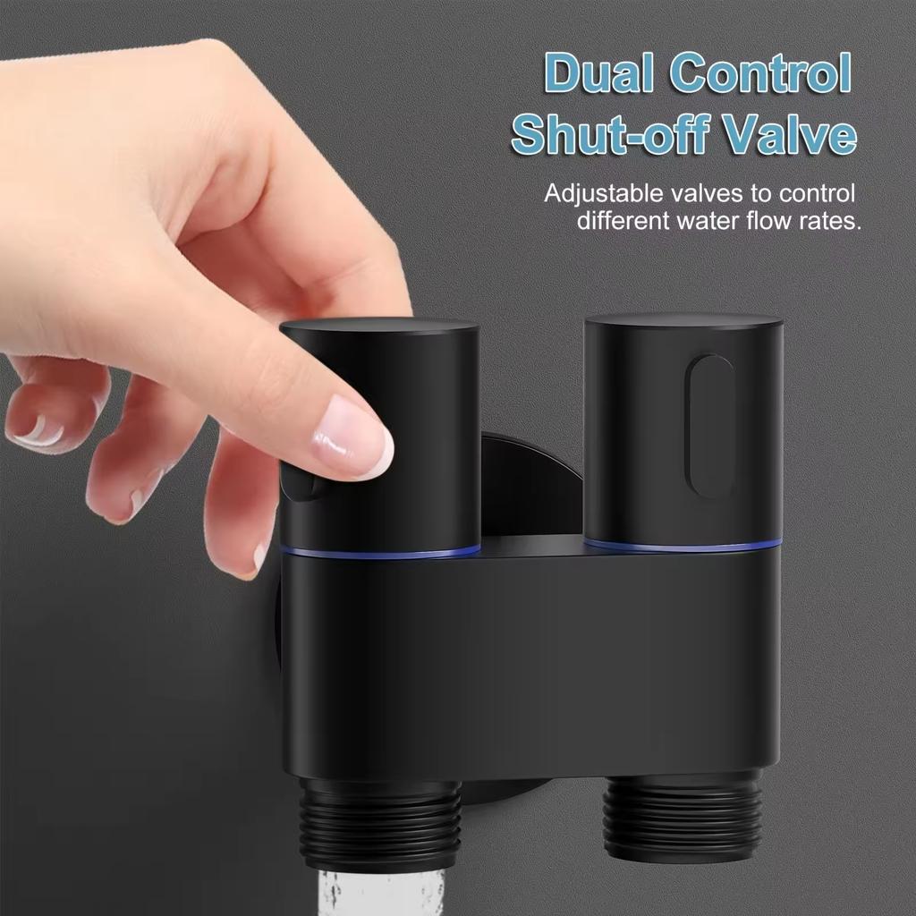 Modern Stainless Steel Wall-Mounted Bidet Sprayer Set for Bathroom or Hotel Use Includes Toilet Brushed