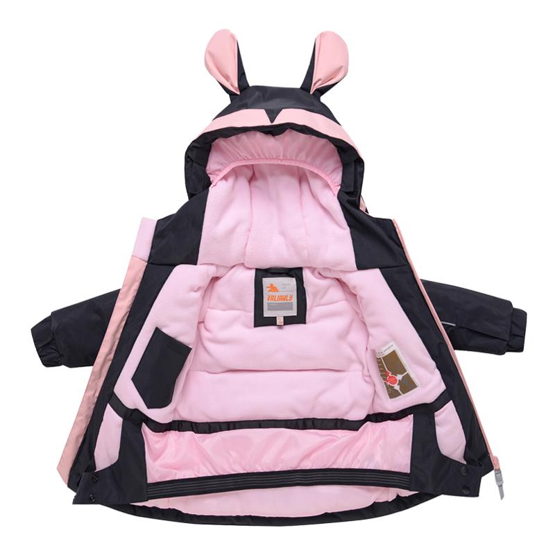 Vinter Barnesett VALIANLY Snødress Varme Skisett Jenter Skidress Skijakke Bukser Vanntette Vinterbarneklær