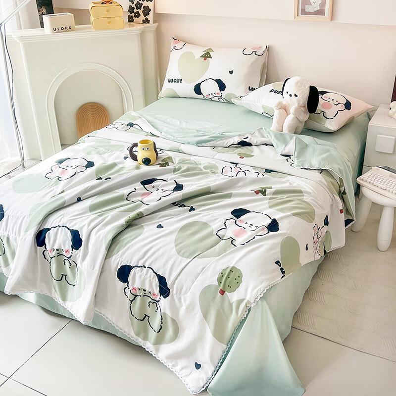 Aosmeng Fresh Style Washed Cotton Kids Summer Quilt