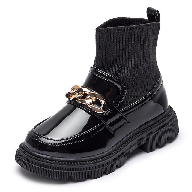 Girls boots spring and autumn children s boots knitted children s short 26