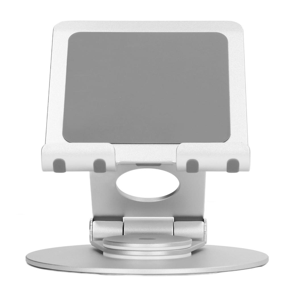 Foldable Phone Stand 360 Degree Rotation Adjustable Height Aluminum Desk Stand with Stable Base for Laptops Under