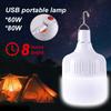 Outdoor Rechargeable Lamp Bulbs High Brightness Emergency Light Hook Up Camping Fishing Portable Lantern