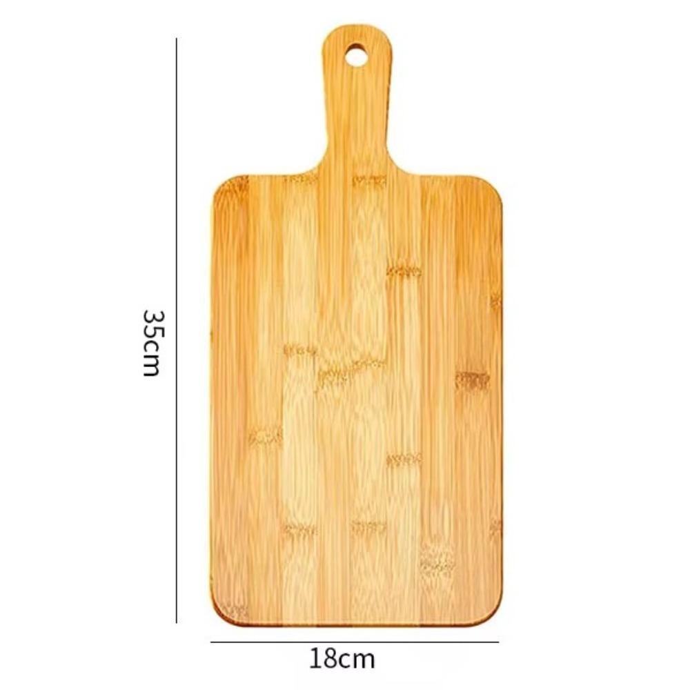Bamboo Kitchen Chopping Blocks with Handle Wooden Serving Board Pizza Vegetables Meat L