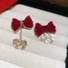 Zodiac Year Zircon Pearl Horse Earrings - Luxurious, Modern Studs for Women