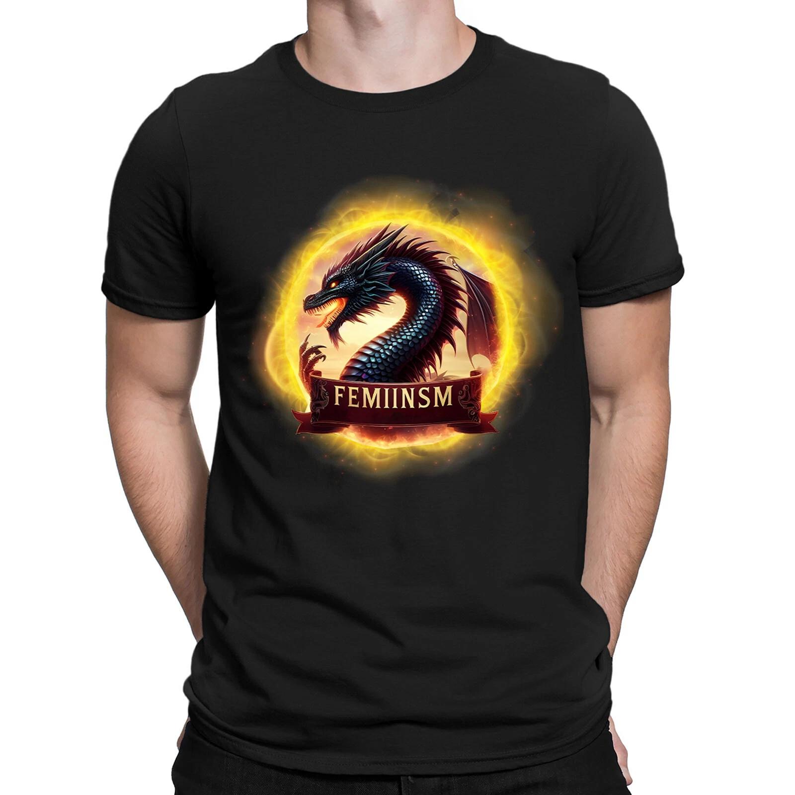 Feminism Dragon Fantasy Mens Womens T-Shirts Tee Top #NED XXXXL