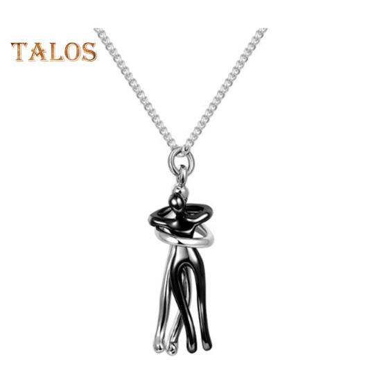 Halskette mit umarmendem Paar, romantisches Liebessymbol, Umarmungskette, Valentinstag, Jahrestag, Geschenk für Ehefrau und Freundin, Dating, Alltagskleidung, Halsschmuck