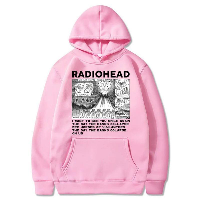 

Винтажная толстовка Radiohead bluza z kapturem XXXL розовый