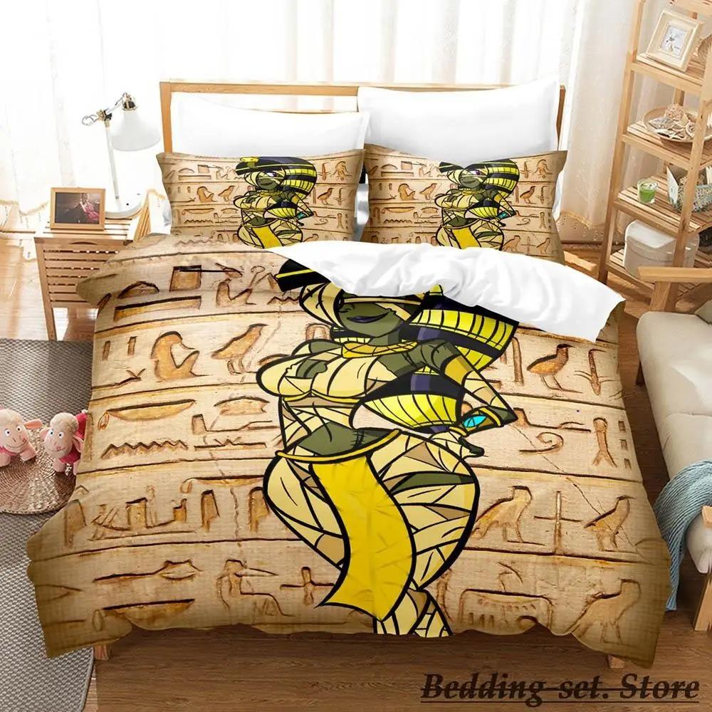 Mummy Girls Anime Bedding Set Single Twin Full Queen King Size Bed Set Adult Kid Bedroom Duvetcover Sets Anime Parure De Lit Bed