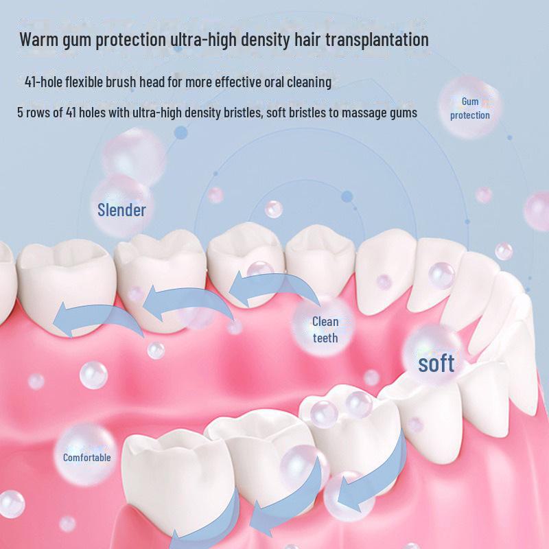 Roman Column Design Adult Toothbrush - Soft Bristle, Wide Head, Single Pack, Four Colors Available