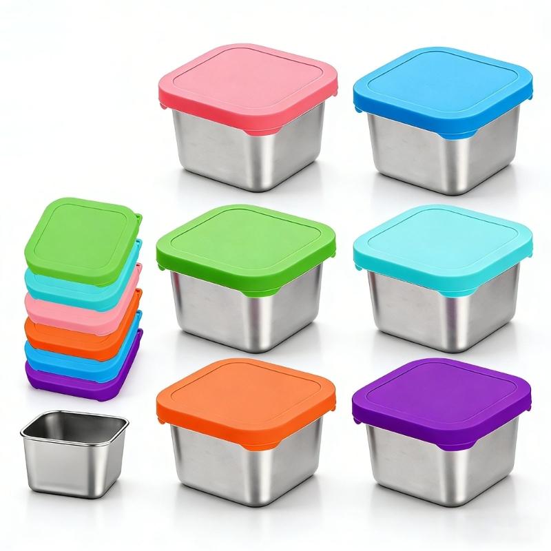 Food Grade Silicone Covers For Leftovers And Meal Preparation Replacement Lids for Square Glass Bowls Containers