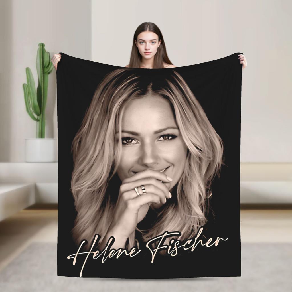 Helene Fischer Deutsche Sängerin Plüschdecke Kinder Flanell Überwurfdecke Für Wohnzimmer Super Weich Design Qualität Tagesdecke