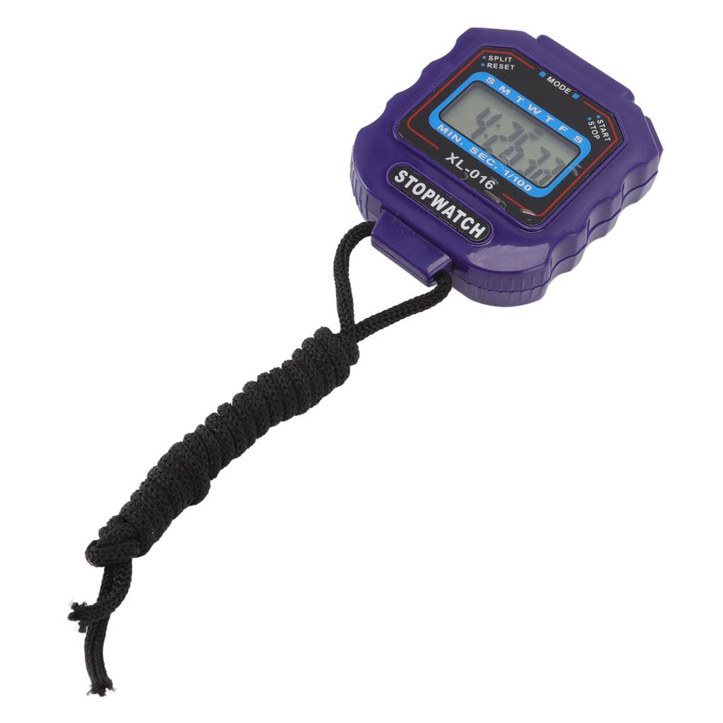 Electronic Stopwatch Single Row 2 Display Sports Stopwatch Timer Athletic Contest Clock Stopwatch with  13 Button Battery XL 016