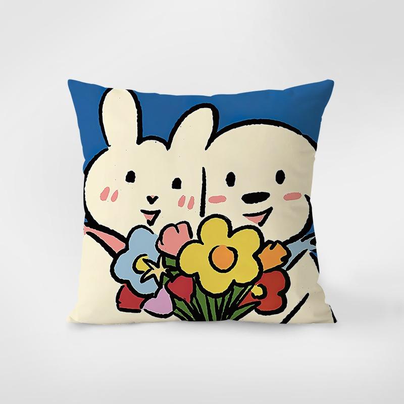 Stil desen animat Fericit Drăguț Față de pernă Îmbrățișare pentru cămin Decorare Birou Sufragerie Canapea Față de pernă