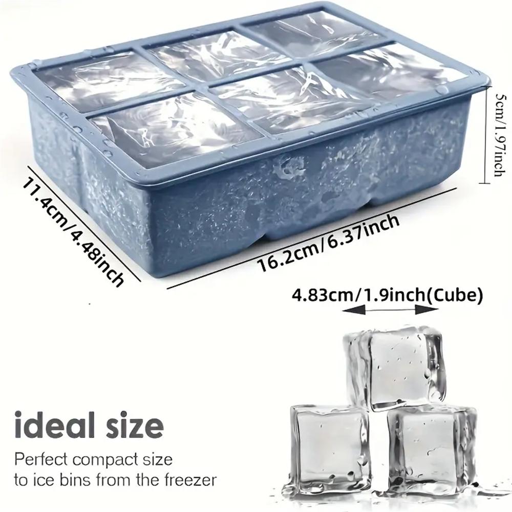 Silicone ice cube tray mold, with lid ice cube tray, suitable for whisky and baby food, BPA-free, easy to demold