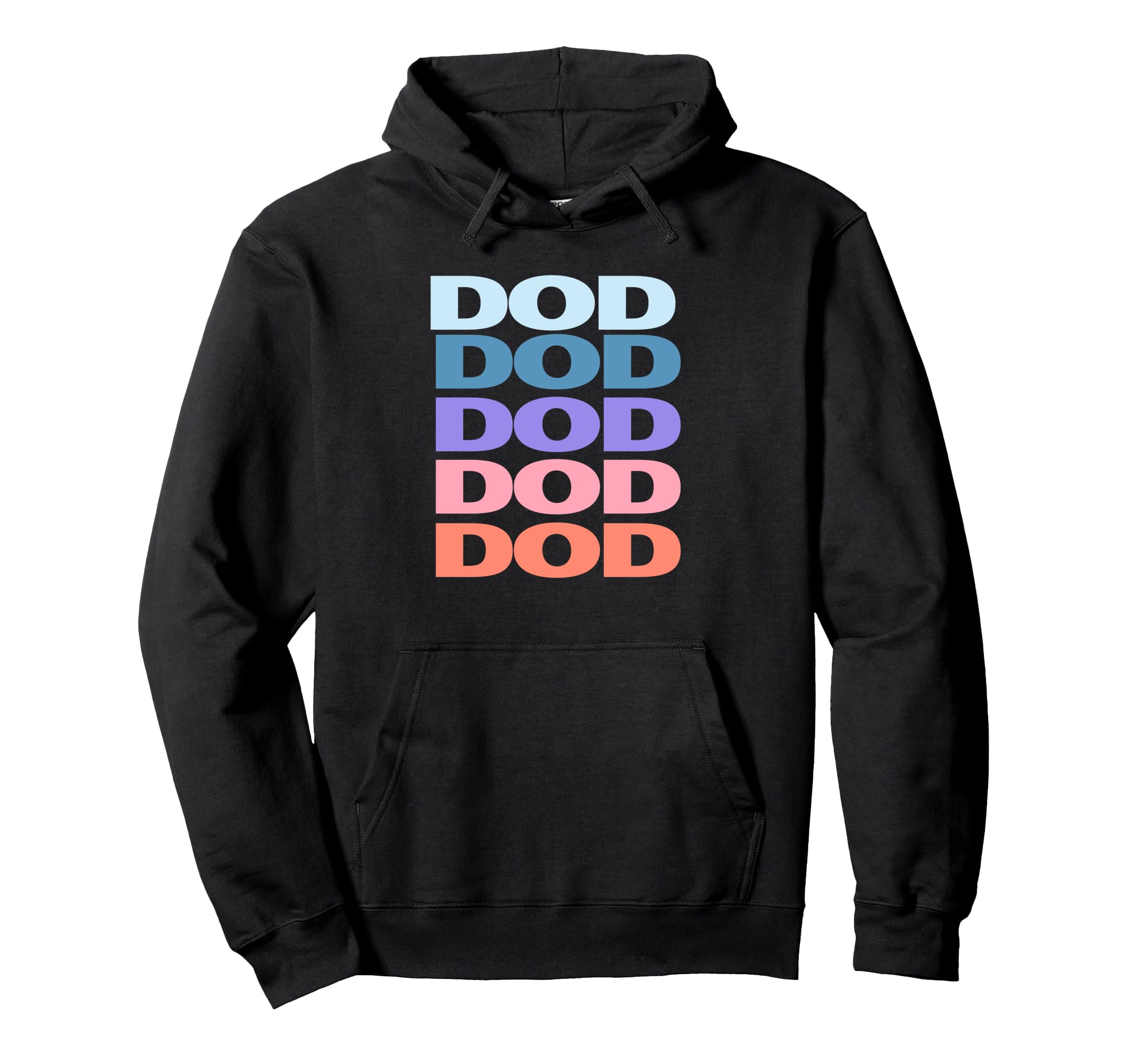 

Funny Modern Repeated Text Design Dod Hoodie чорний