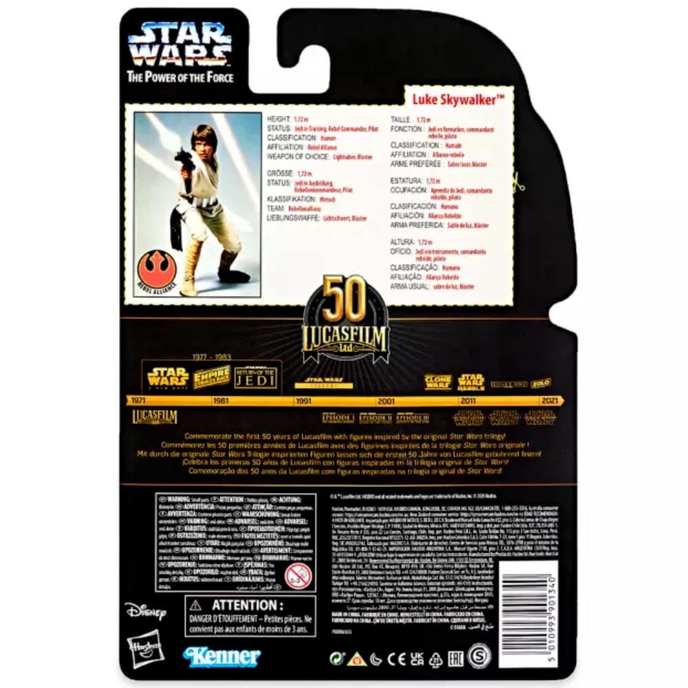 Star Wars Lucasfilm 50th Anniversary Black Series of the Package 6inch Action Figure Luke Skywalker STAR WARS 2021 THE BLACK SERIES POWER OF THE FORCE