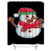 Tuniu Cute Snowman Holiday Shower Curtain Festive Winter Bathroom Decor Fun Christmas Gift Novelty Fabric Backdrop