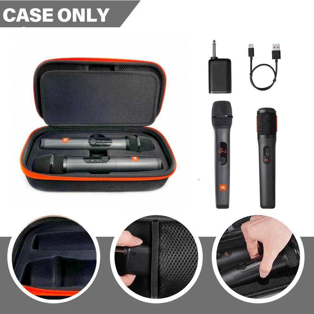 Wireless Speaker Storage Bag Handheld Dual Mics Travel Carrying Bag EVA Smart Speaker Cover Case For JBL PartyBox Wireless Mic