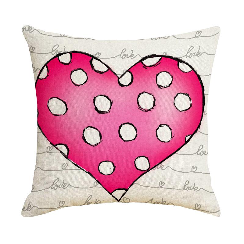 Valentine's Day Pillow Love Flower Combination Pillow Living Room Versatile and Comfortable Sofa Pillow Cover