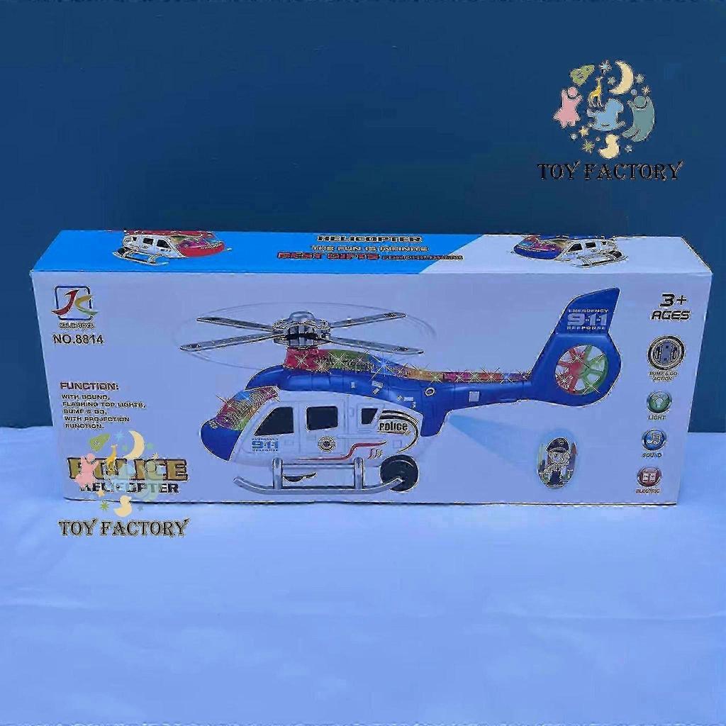 Kids Toy Police Helicopter Medium Size Rolling With Sounds And Lights High Quality Cod