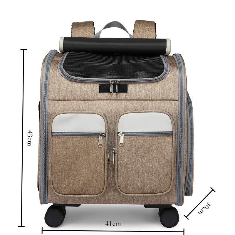 

Large Capacity Pet Trolley Case Cat Backpacks Pet Carrier for Cats Handbag Foldable Pet Bag Bags Breathable Cat Carriers Bags хаки
