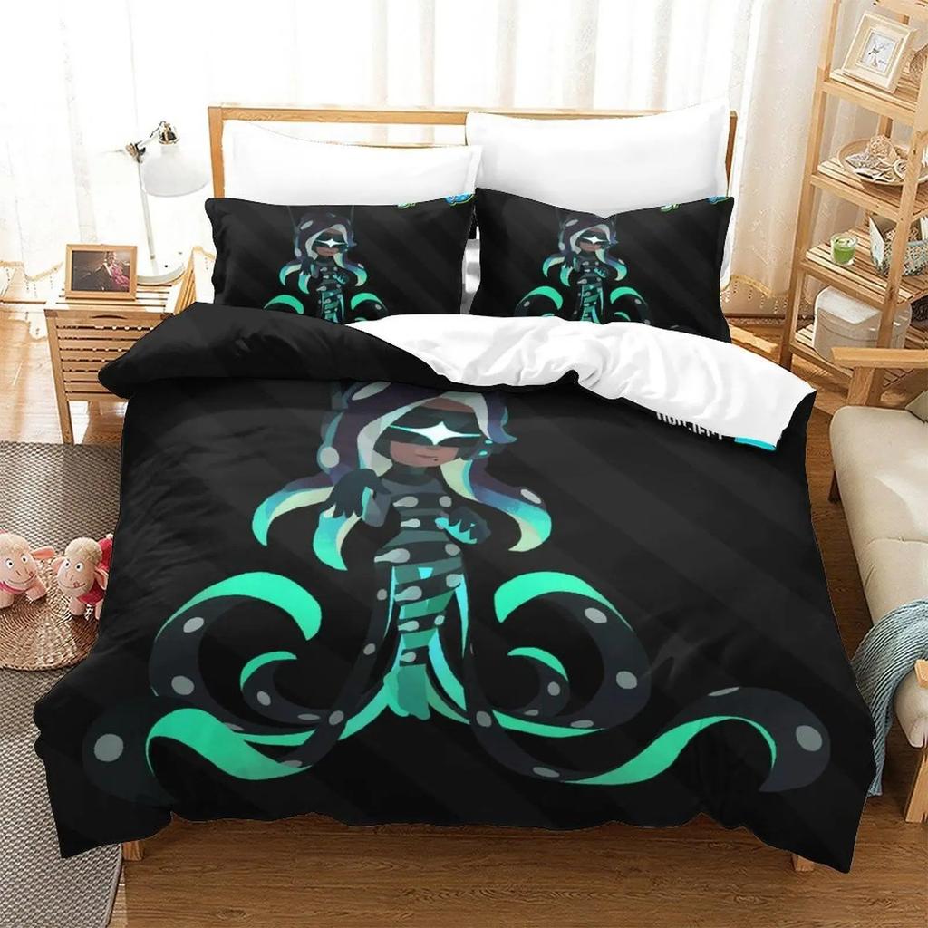 Splatoon 3 Bedding Set 3D Print Anime Duvet Cover Single Twin Full Queen King Size for Adult Kids Bedroom