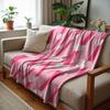 Blush Tropical Soft Flannel Blanket Breathable Warm Throw for Office Car Sofa Kids Room Birthday Xmas Gift