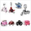 Neue Schwarz Motorrad Elektrofahrzeug Auto Anhänger Charm Bead Fit Original Mode Armband Diy Frauen Schmuck