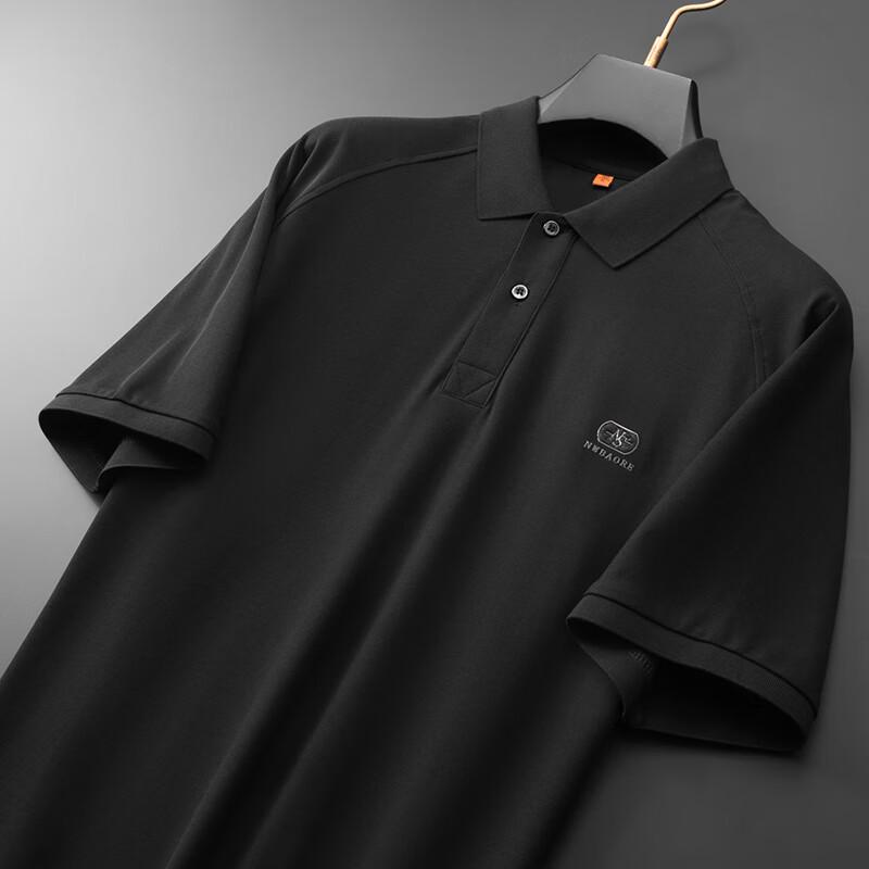 DIBENZE Men's Plus Size Short Sleeve Polo Shirt