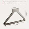 Triangle Over The Door Hooks,Carbon Steel Hanging Organizers Rack with 6 Hooks for Clothes Bags,Door Hanger for Bathroom Kitchen