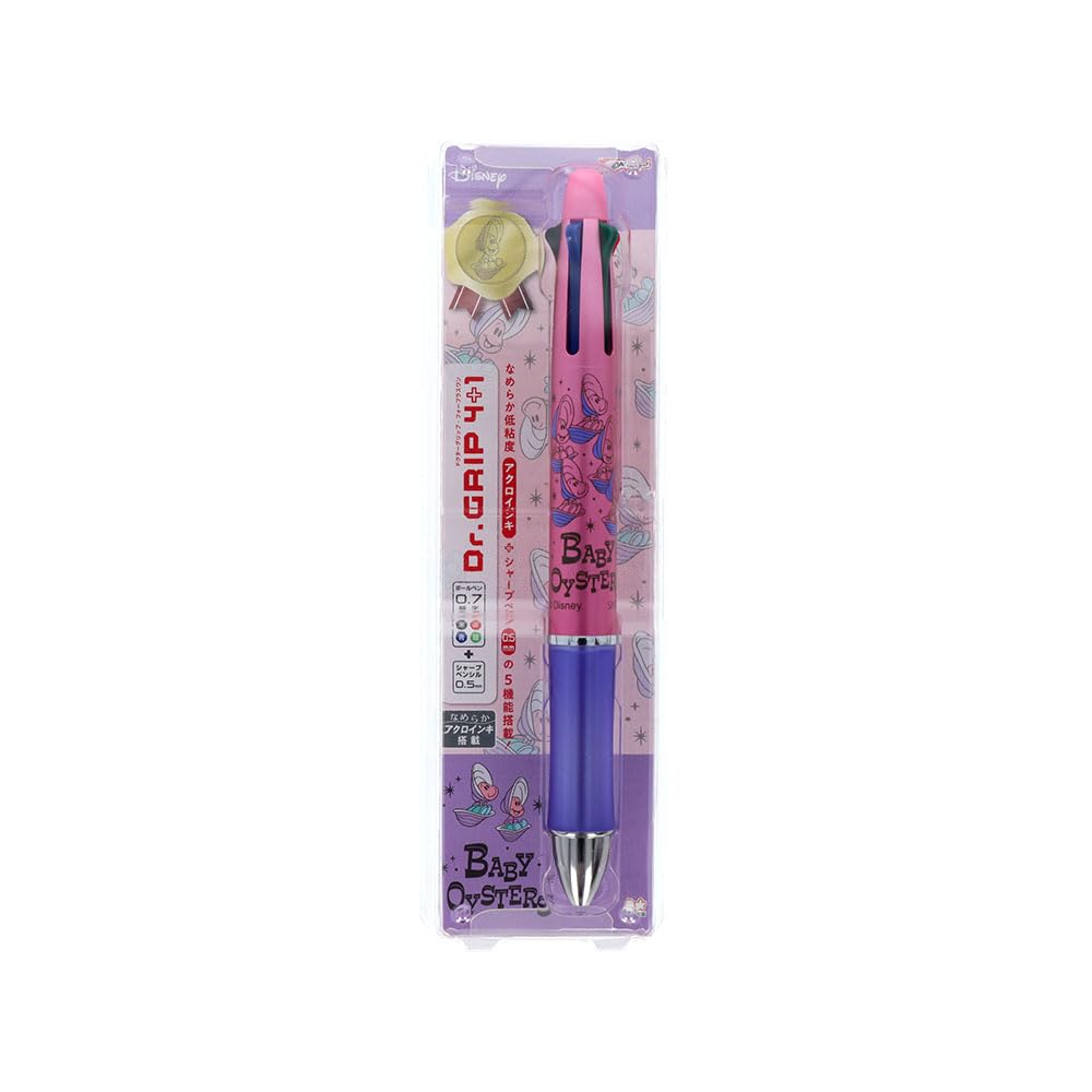 Stationery Alice in Wonderland Disney Merchandise Multicolor Ballpoint Pen and Mechanical Grip Young S4658035 Sun-Star Pencil, Dr. 4+1, Oyster,