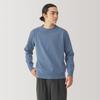 MUJI Washable Milan Rib Crew Neck Size AA0QYA4A Men's Sweater, Blue, L,