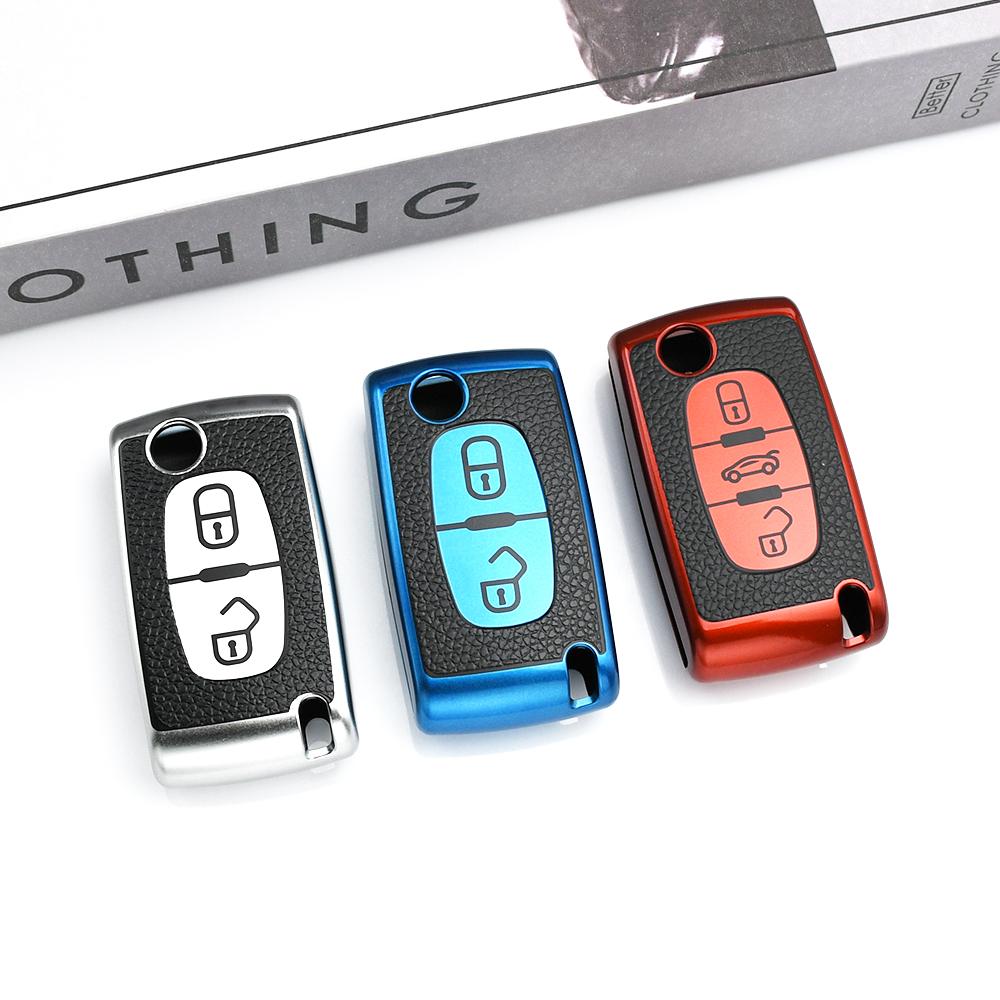 2/3 Buttons Car Key Fob Case Cover Holder for Peugeot 407 3008 5008 207 307 308 For Citroen DC2 C3 C4 C5 C6 SG C8 Xsara Picasso